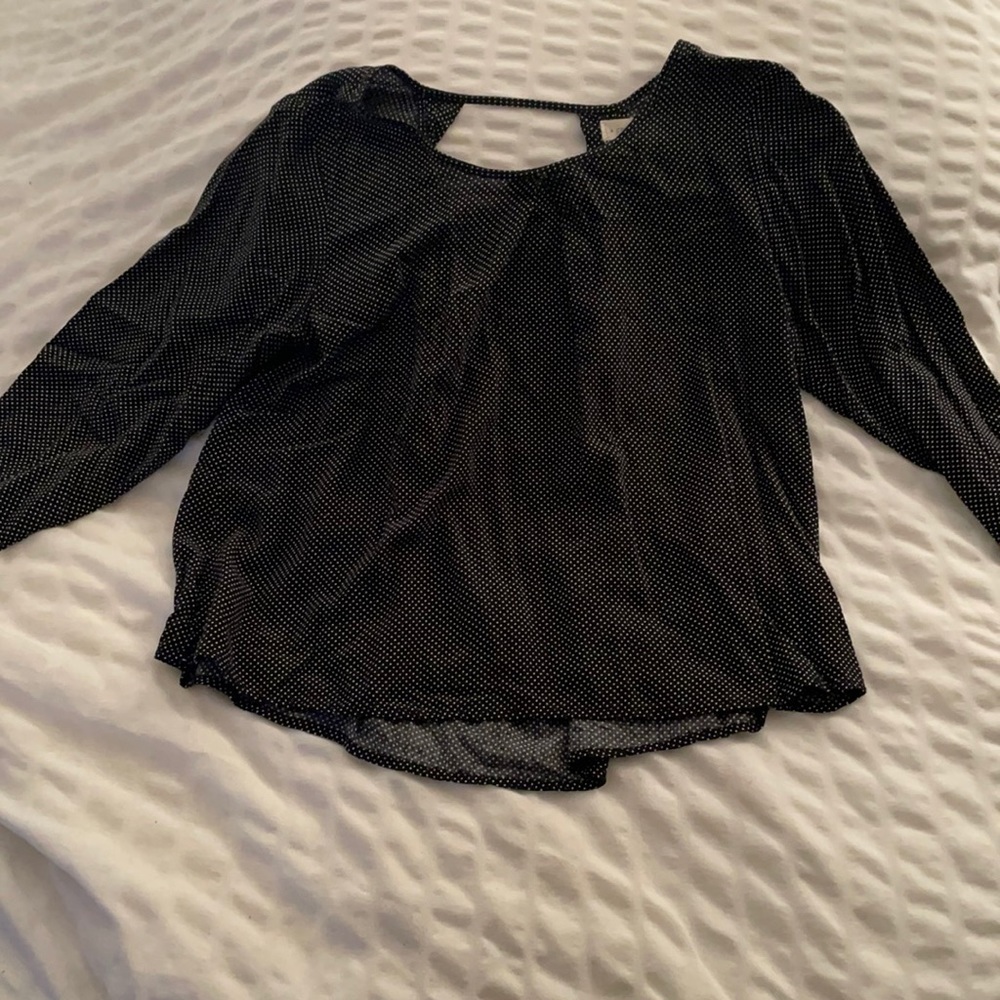 Crescent M Black & White Top